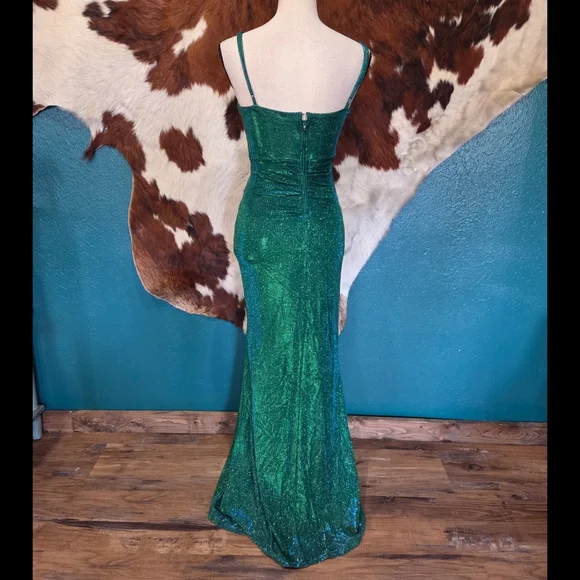 Honey and Rosie Sparkling Green Maxi Dress - Picture 6 of 9
